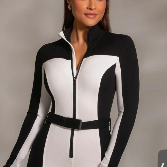 J luxe label Black and White Women's Jumpsuit - Picture 3 of 5